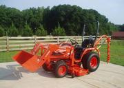 2005 Kubota B7510 4WD Loader,  Mower,  Auger 140 Hrs