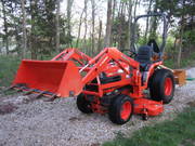 = $2, 750 US = 2004 Kubota 4WD B7610 Tractor Loader,  Mower,  Box Blade