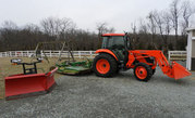 2010 Kubota M7040HDC w/ Loader,  Boss V Plow and JD MX10 Mower