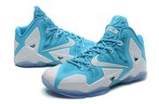 Nike Lebron James 11 Mens White Sea Blue Basketball Shoes