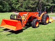 2012 Kubota MX5100 4WD Loader Forks Brush Hog