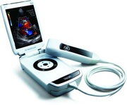 GE Vscan portable ultrasound scanner, stethoscope, GE LightSpeed QX /